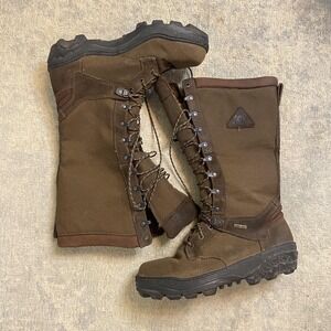 Rocky Boots Mens Size 12W Brown Leather Knee High Hunting Lace Up Outdoor 7543